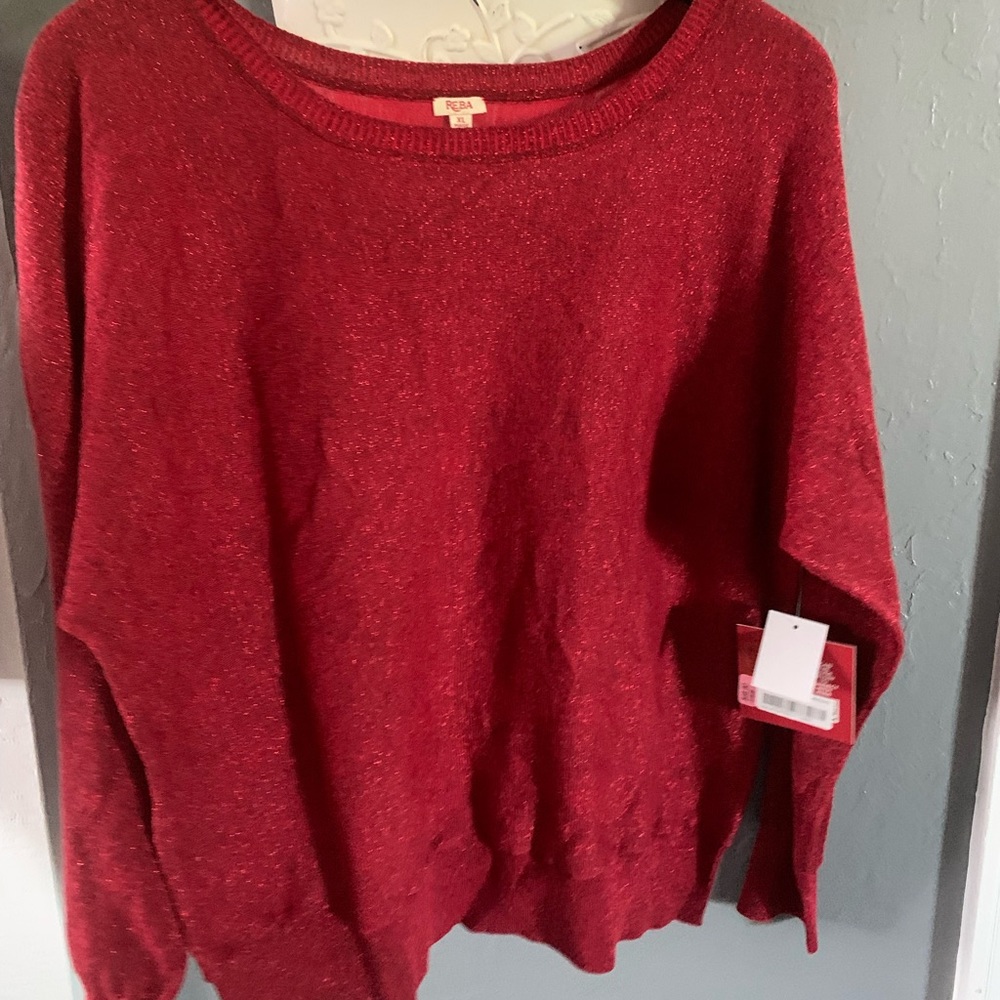 New Reba sparkly sweater nwt